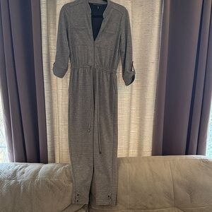Gray Zip-Up Jumpsuit